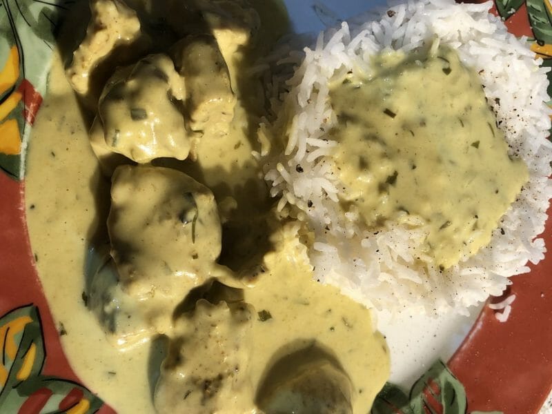 Cliquez pour zoomer ! Blancs de poulet sauce moutarde et curry Thermomix par monette