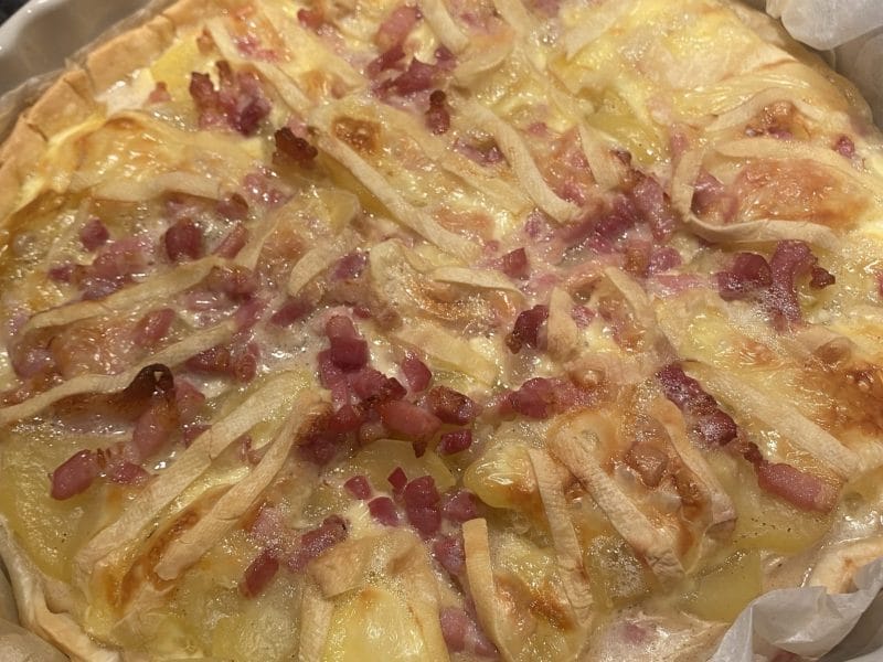 Cliquez pour zoomer ! Tarte aux pommes de terre et lardons Thermomix par stephanie_301