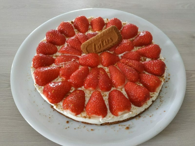 Cliquez pour zoomer ! Tarte aux fraises sans cuisson Thermomix par eliize