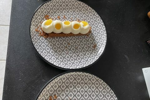 Cliquez pour zoomer ! Panna cotta citron sur sablé spéculoos et miroir de mangue Thermomix par TamOrt