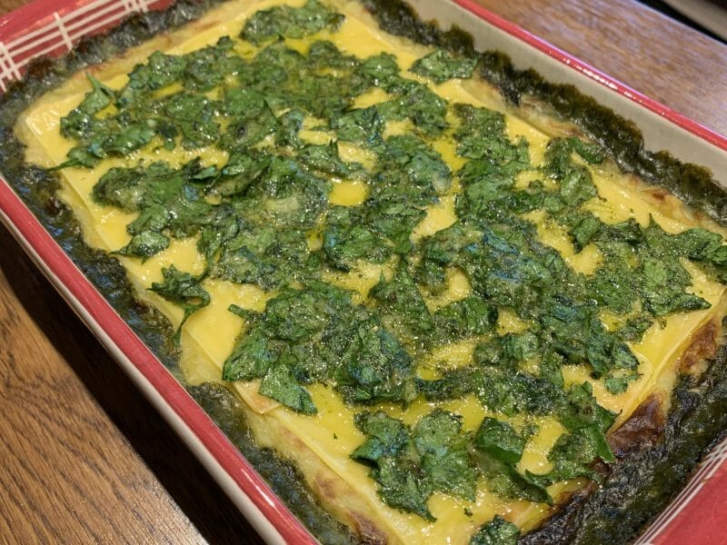 Cliquez pour zoomer ! Gratin de purée de pommes de terre aux épinards Thermomix par christopheklein67