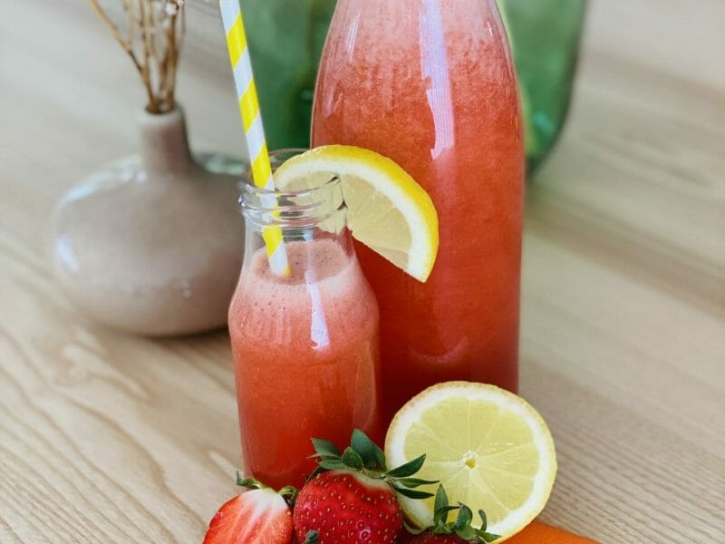 Cliquez pour zoomer ! Limonade à la fraise Thermomix par Chriscuisine