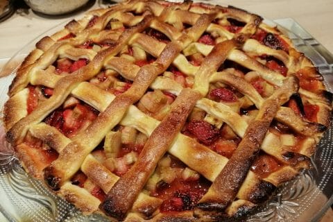Cliquez pour zoomer ! Tarte aux fraises et à la rhubarbe Thermomix par noemiecroft