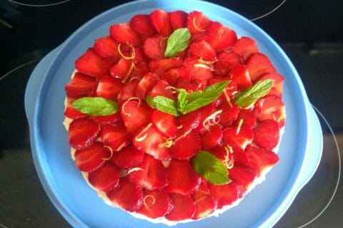 Cliquez pour zoomer ! Tarte aux fraises sans cuisson Thermomix par Phalae