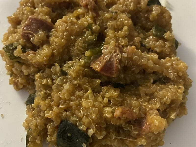 Cliquez pour zoomer ! Risotto de quinoa, courgettes et saumon Thermomix par melanie_250