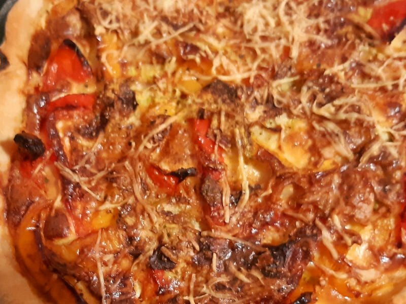 Cliquez pour zoomer ! Quiche poivrons et courgettes Thermomix par juju19chp