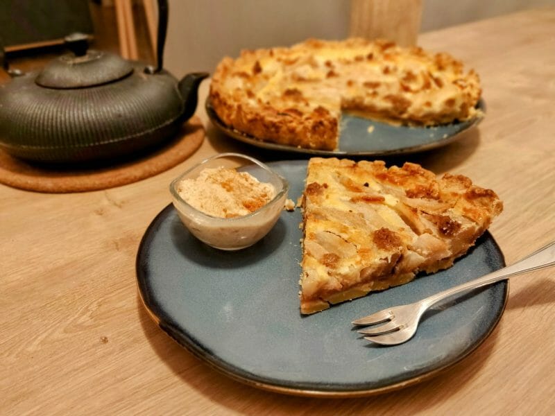 Cliquez pour zoomer ! Tarte aux poires sur lit de chocolat Thermomix par juju19chp