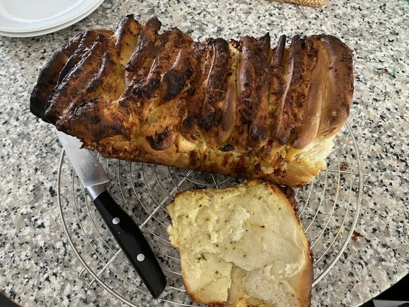 Cliquez pour zoomer ! Pain à l’ail, persil et mozzarella Thermomix par lamai66