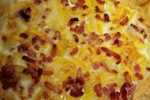 Cliquez pour zoomer ! Tarte aux pommes de terre et lardons Thermomix par coquillette