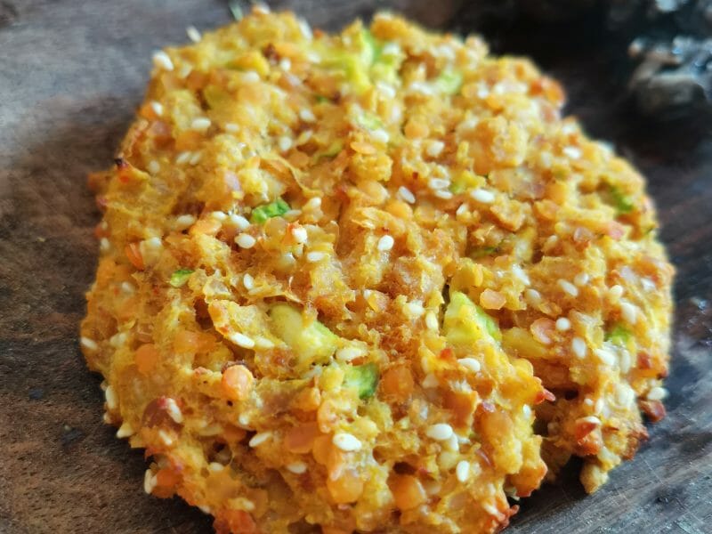 Cliquez pour zoomer ! Steaks lentilles, pois chiches, courgettes Thermomix par angele_7913