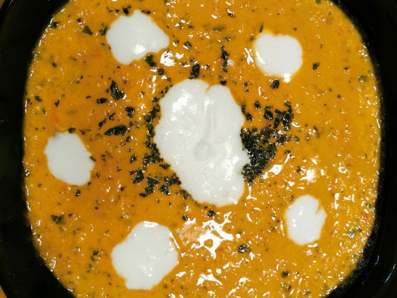Cliquez pour zoomer ! Soupe de lentilles corail, curry et coco Thermomix par ATavola!