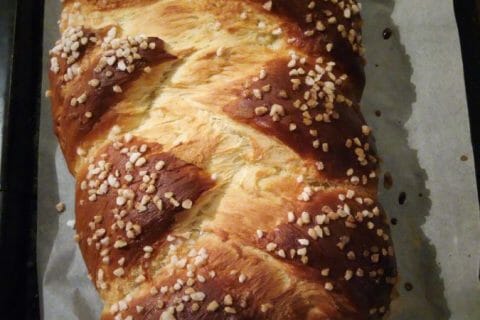 Cliquez pour zoomer ! Brioche tressée à la mie filante au Thermomix