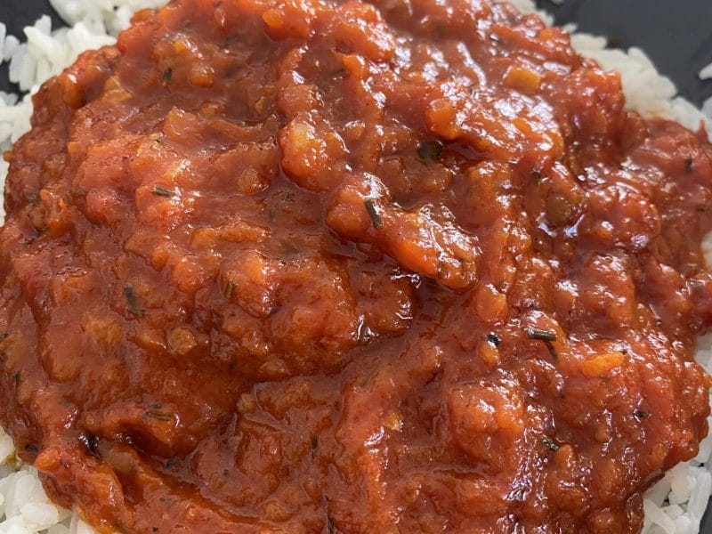 Cliquez pour zoomer ! Pâtes sauce aux poivrons grillés Thermomix par 🌸 c00ki 🌸