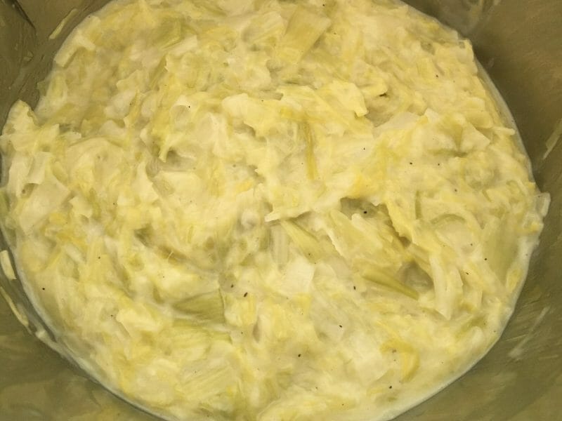 Fondue de poireaux au Thermomix Cookomix