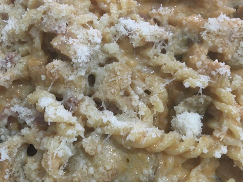 Cliquez pour zoomer ! One pot pasta aubergines, lardons et champignons Thermomix par 🌸 c00ki 🌸