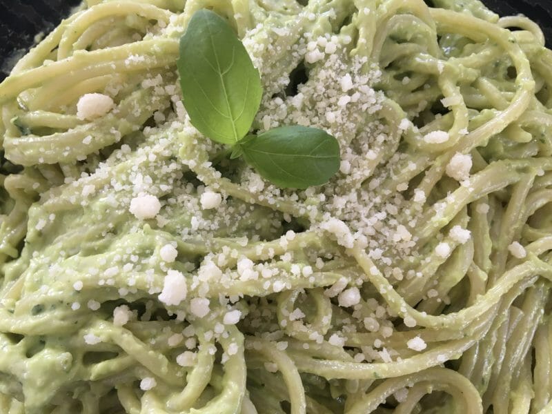 Cliquez pour zoomer ! Pâtes au pesto d’avocat Thermomix par 🌸 c00ki 🌸