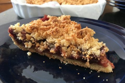 Cliquez pour zoomer ! Tarte aux cerises façon crumble Thermomix par trixyv