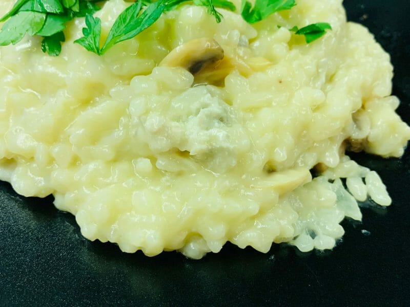 Cliquez pour zoomer ! Risotto au gorgonzola et champignons Thermomix par Théo