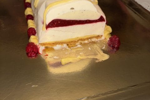 Cliquez pour zoomer ! Bûche citron et framboises Thermomix par emy28