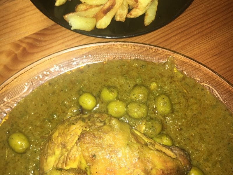 Tajine de poulet aux olives au Thermomix Cookomix