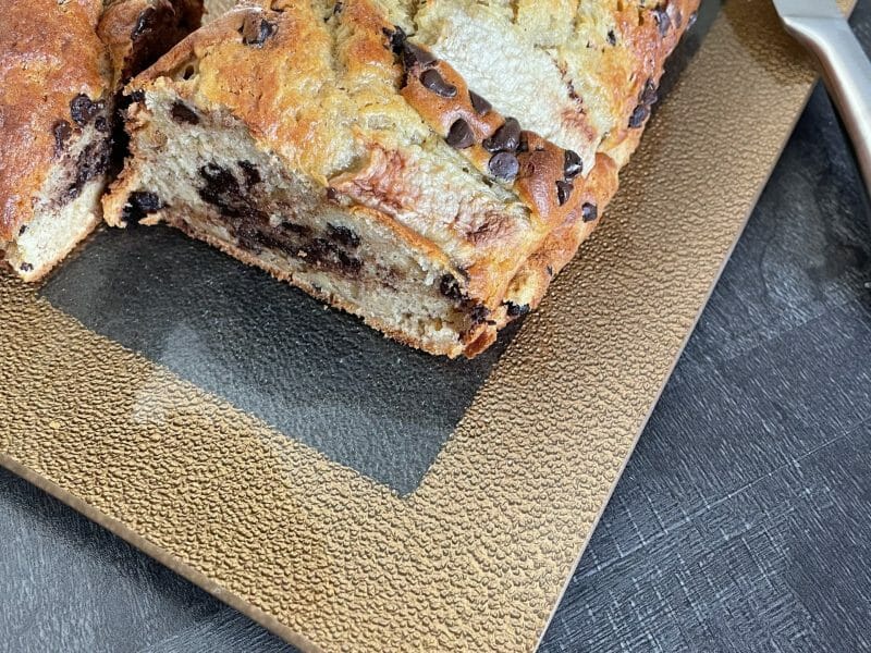 Cliquez pour zoomer ! Cake banane et pépites de chocolat Thermomix par Elodie47