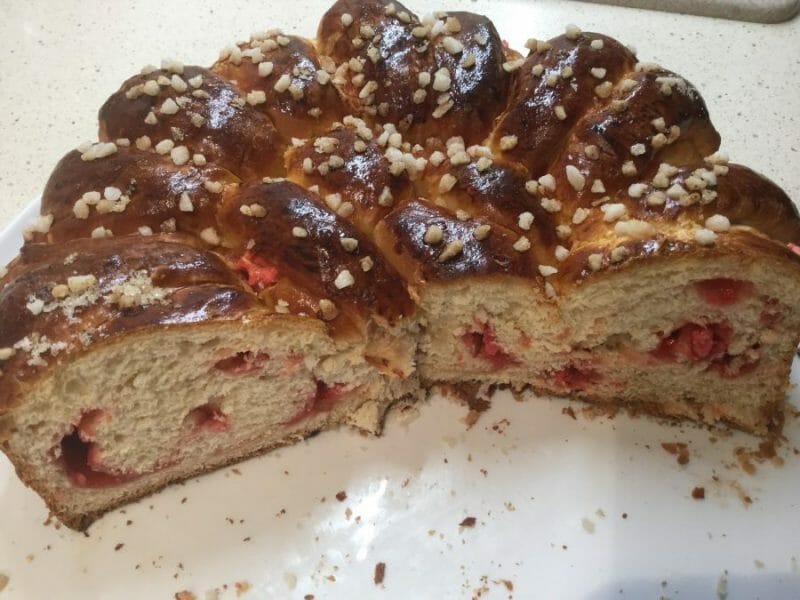 Cliquez pour zoomer ! Brioche aux pralines roses Thermomix par Reyes