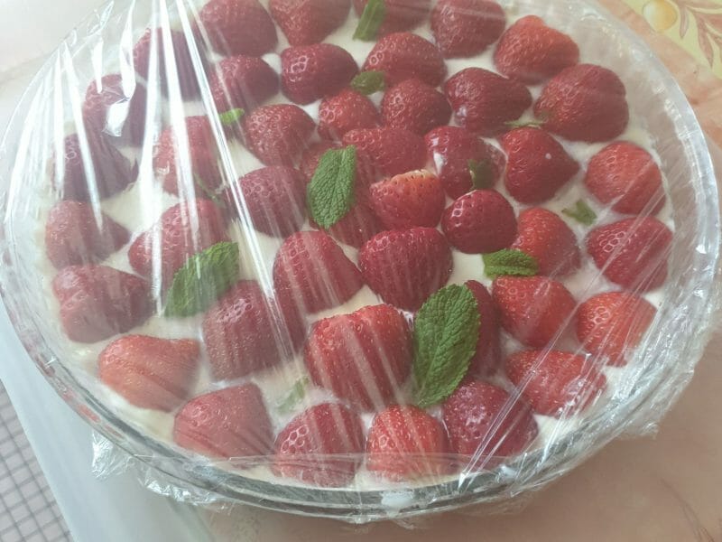 Cliquez pour zoomer ! Tarte aux fraises sans cuisson Thermomix par chanel_97one