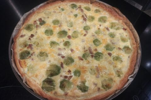 Cliquez pour zoomer ! Quiche aux choux de Bruxelles et lardons Thermomix par Marjorie