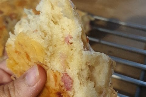 Cliquez pour zoomer ! Fougasse olives et lardons Thermomix par boudiou