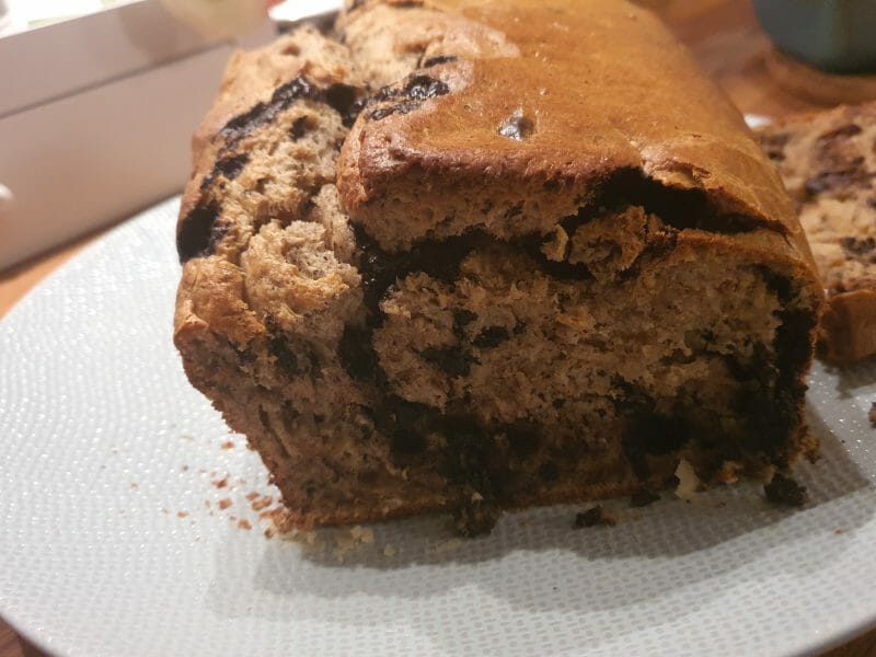 Cliquez pour zoomer ! Cake banane et pépites de chocolat Thermomix par soukaina_13