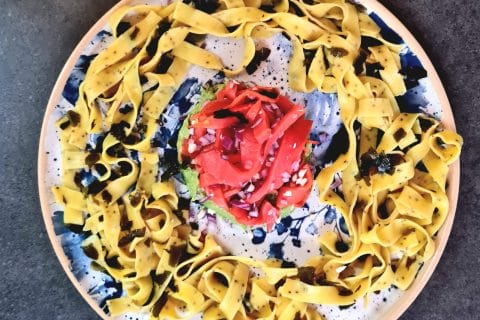 Cliquez pour zoomer ! Tartare aux 2 saumons sur purée d’avocat Thermomix par stephi7289