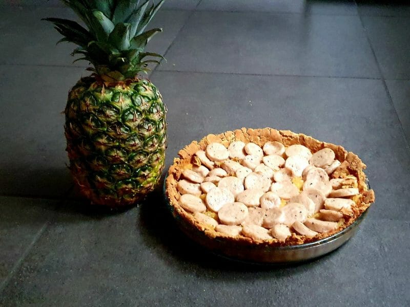 Cliquez pour zoomer ! Tarte de boudin blanc et chutney d’ananas Thermomix par stephi7289