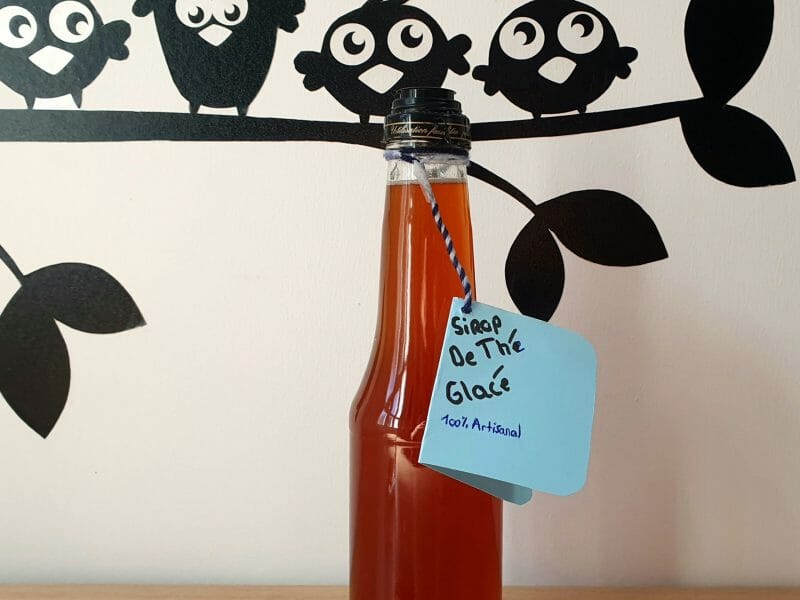 Cliquez pour zoomer ! Sirop de thé glacé – Ice tea citron menthe Thermomix par stephi7289