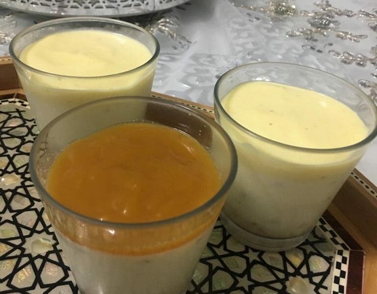 Cliquez pour zoomer ! Panna cotta citron sur sablé spéculoos et miroir de mangue Thermomix par ines_33