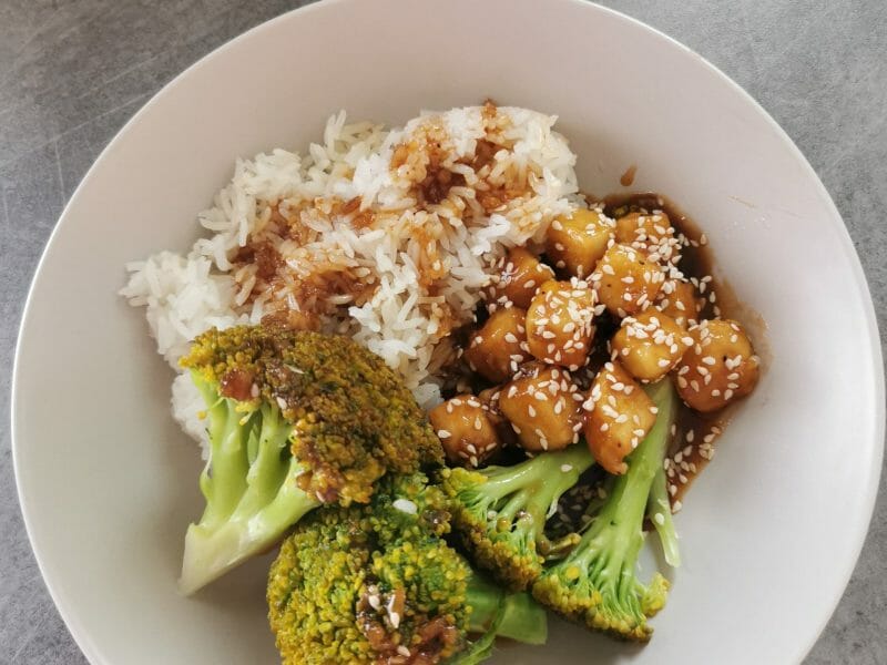 Cliquez pour zoomer ! Tofu sauté aux graines de sésame Thermomix par juju2a