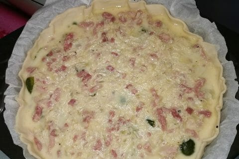 Cliquez pour zoomer ! Quiche aux choux de Bruxelles et lardons Thermomix par juju2a