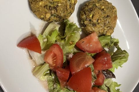 Cliquez pour zoomer ! Steaks lentilles, pois chiches, courgettes Thermomix par mag2677