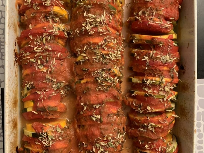 Cliquez pour zoomer ! Tian de légumes et mozzarella Thermomix par mag2677