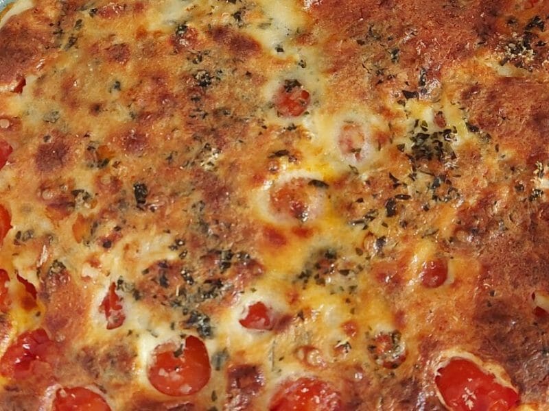 Cliquez pour zoomer ! Clafoutis tomates cerises et fromage de chèvre Thermomix par maguy37260