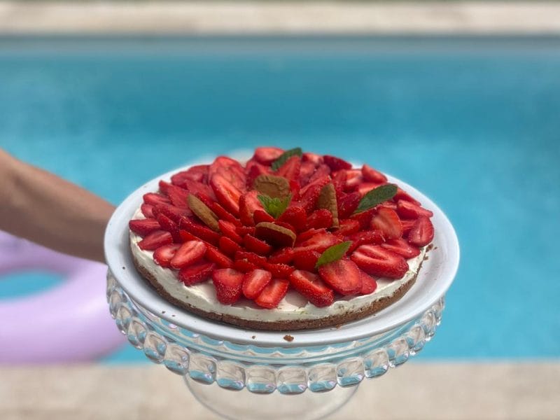Cliquez pour zoomer ! Tarte aux fraises sans cuisson Thermomix par Samantha66