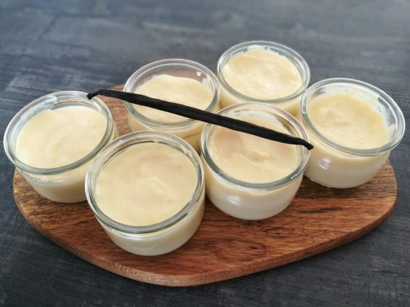 Petits pot de crème à la vanille, simple rapide et économique