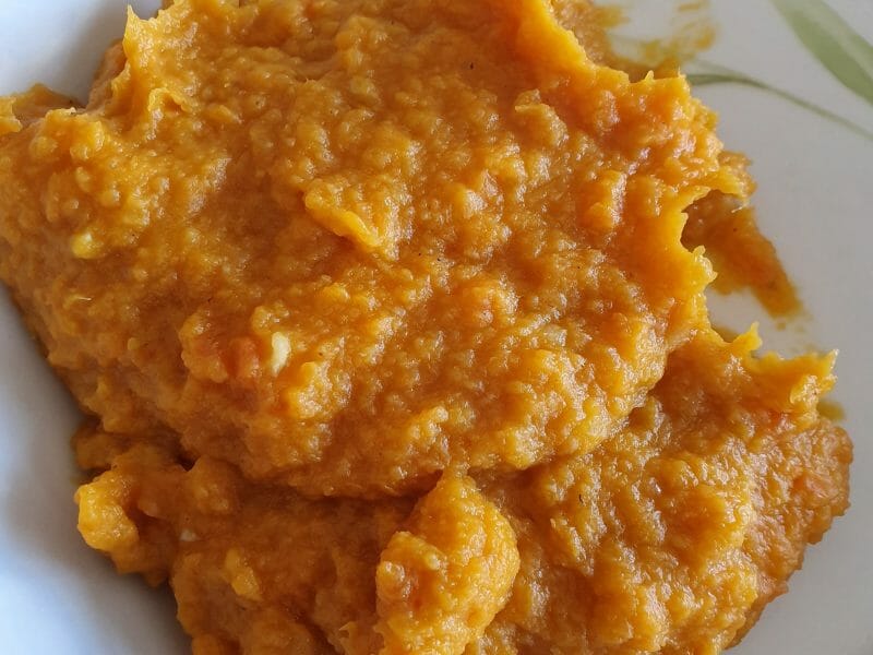 Cliquez pour zoomer ! Purée de patates douces au lait de coco Thermomix par barbara_34