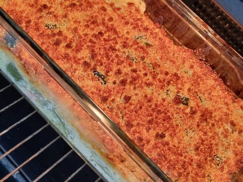 Cliquez pour zoomer ! Crumble courgettes, chèvre et lardons Thermomix par mel_55