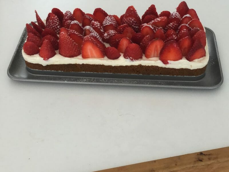 Cliquez pour zoomer ! Tarte aux fraises sans cuisson Thermomix par lagourmandedu94