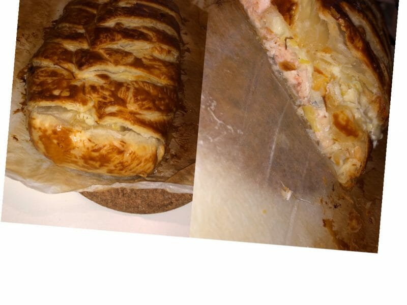 Cliquez pour zoomer ! Feuilleté saumon et poireaux Thermomix par marie77130