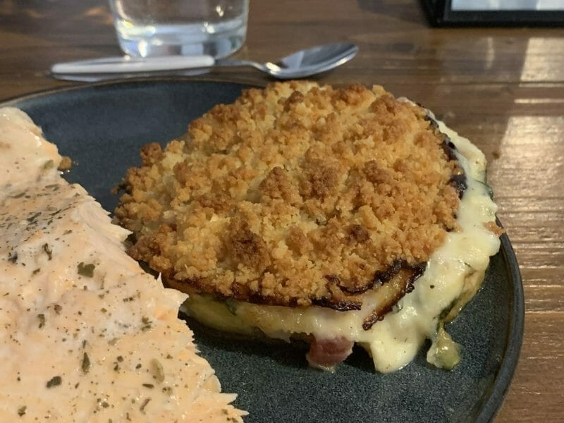 Cliquez pour zoomer ! Crumble courgettes, chèvre et lardons Thermomix par Marine