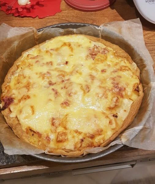 Cliquez pour zoomer ! Tarte aux pommes de terre et lardons Thermomix par christpecq