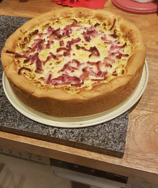 Cliquez pour zoomer ! Zwiebelkuchen – gâteau aux oignons Thermomix par christpecq