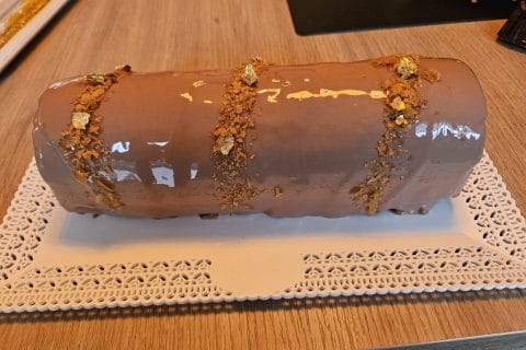 Cliquez pour zoomer ! Bûche mousse au chocolat Thermomix par christpecq