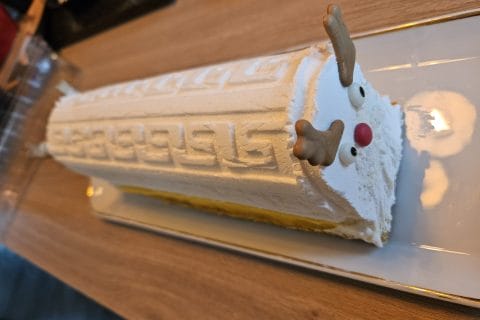 Cliquez pour zoomer ! Bûche citron et framboises Thermomix par christpecq